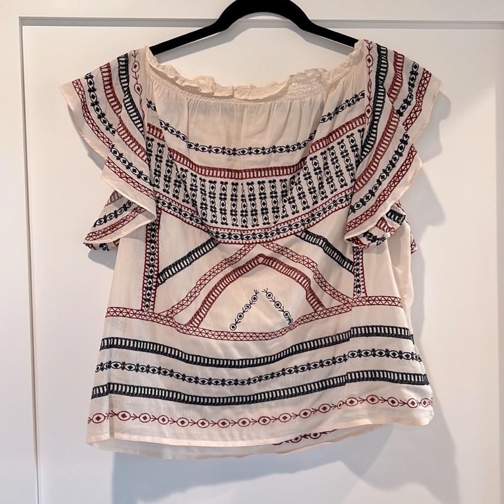 Anthropologie embroidered blouse